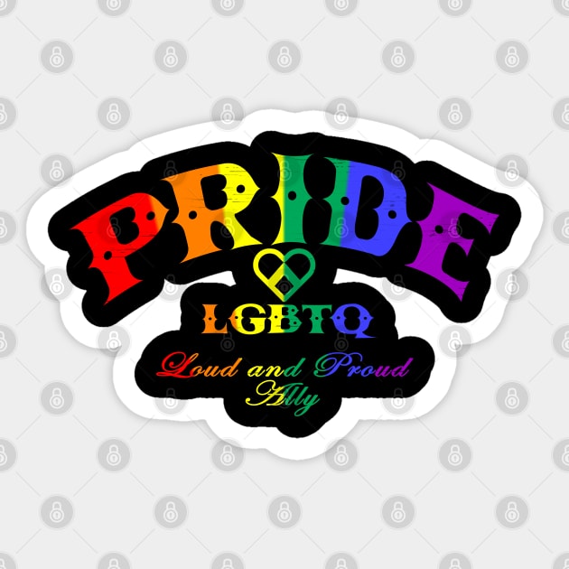 Pride - Ally - CBs style - Pride Flag Sticker by ianscott76